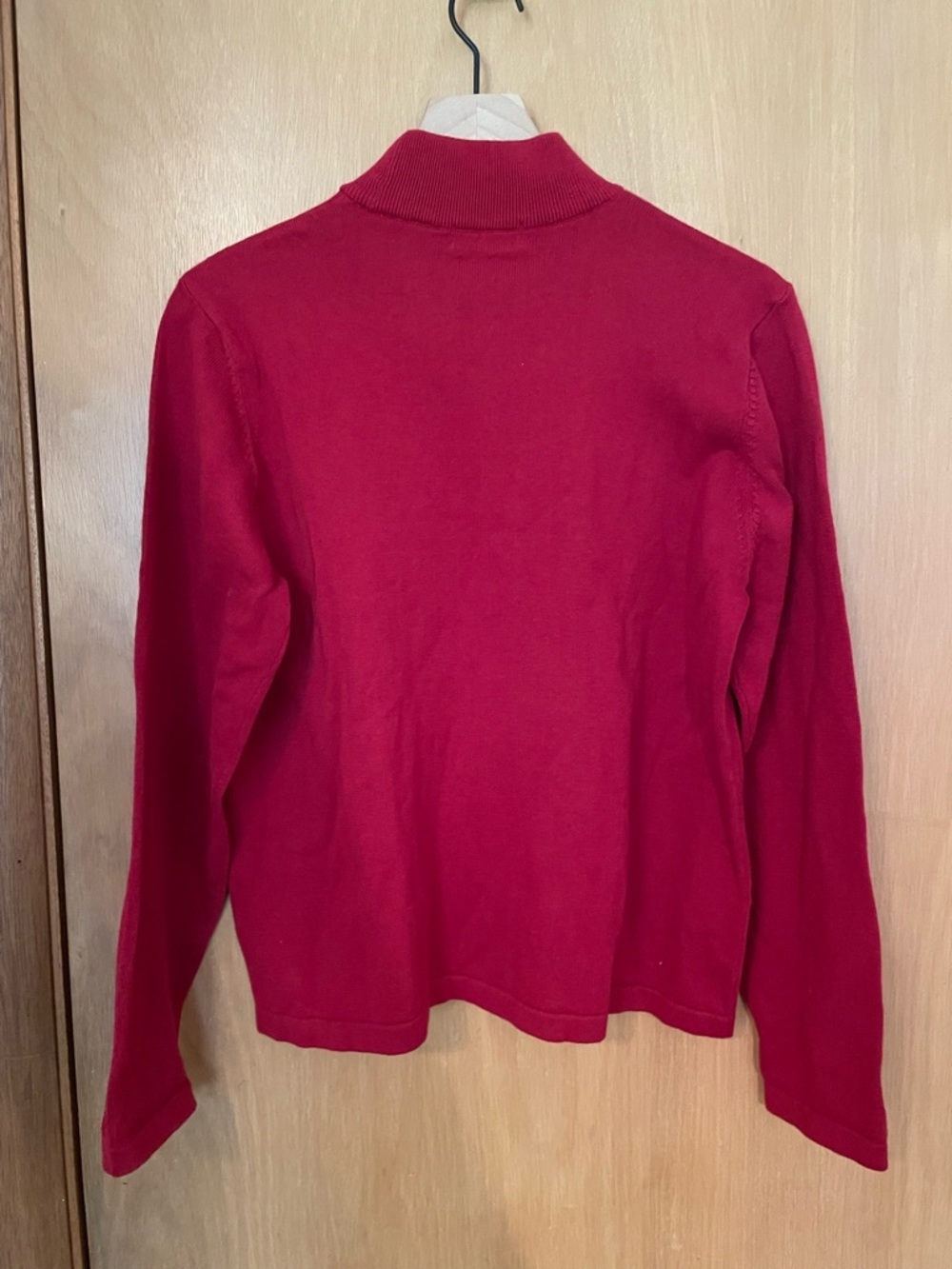 Vintage Orvis Cotton & Cashmere Red Turtleneck Sweater Size M/L - Picture 5 of 5
